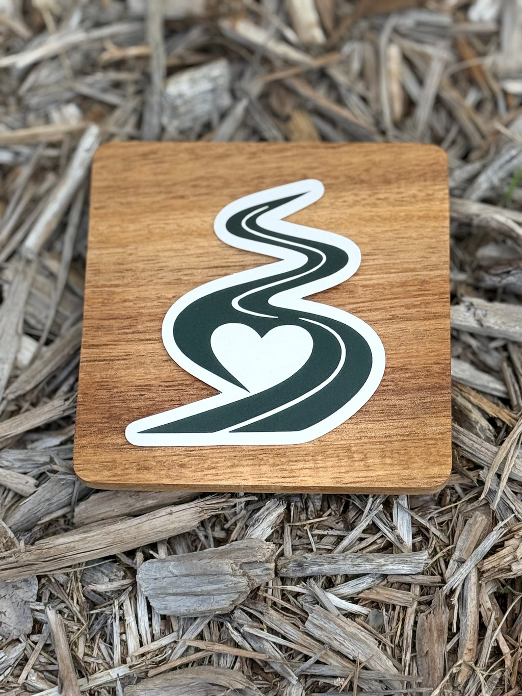 Road & Heart Sticker