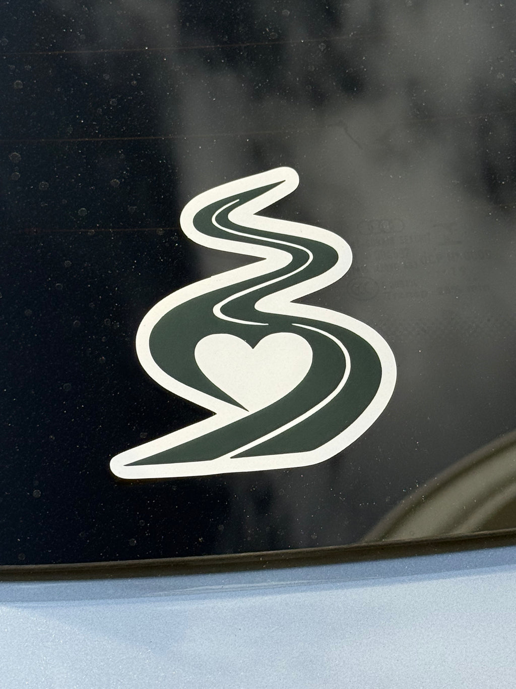 Road & Heart Sticker