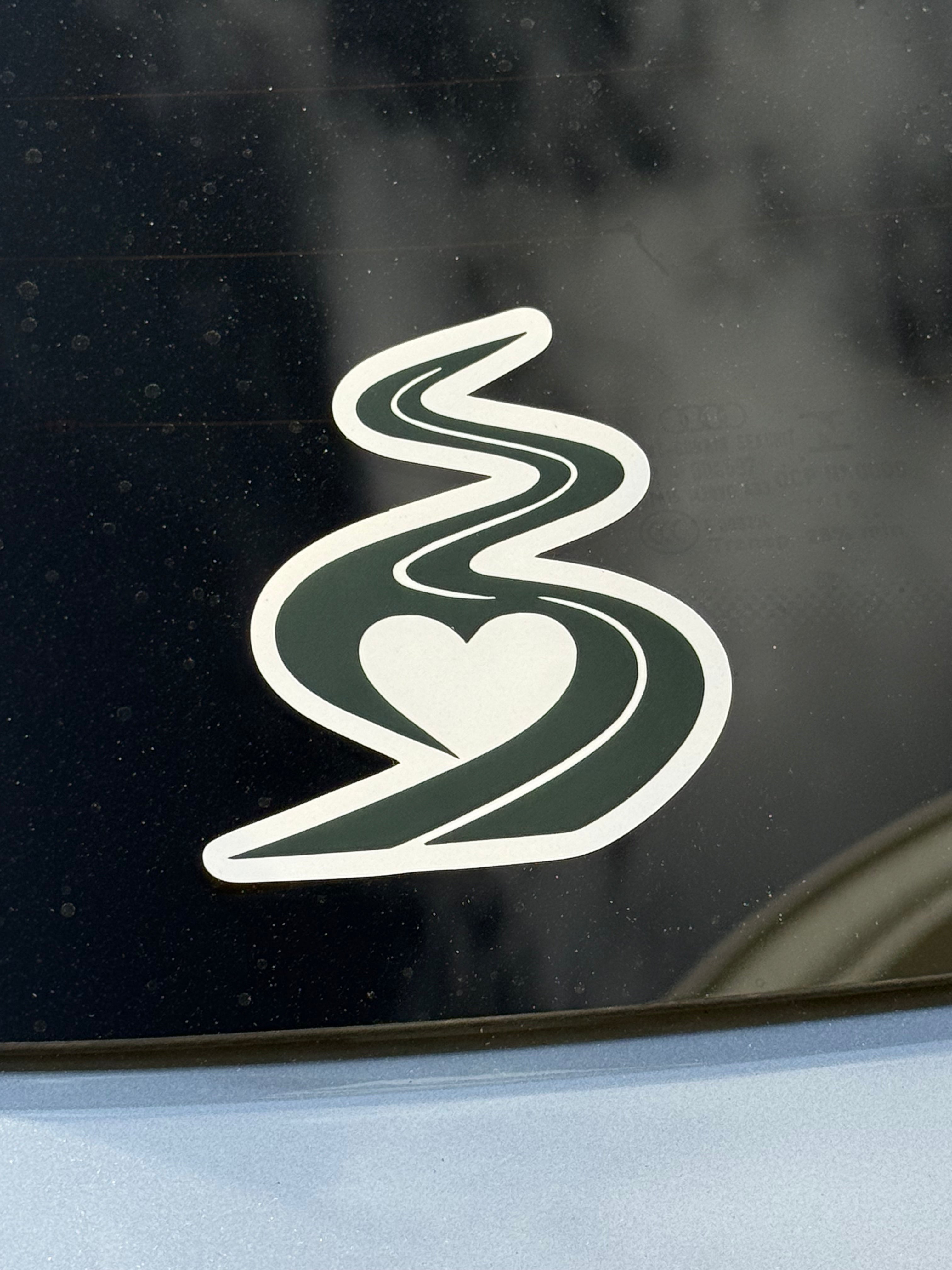 Road & Heart Sticker