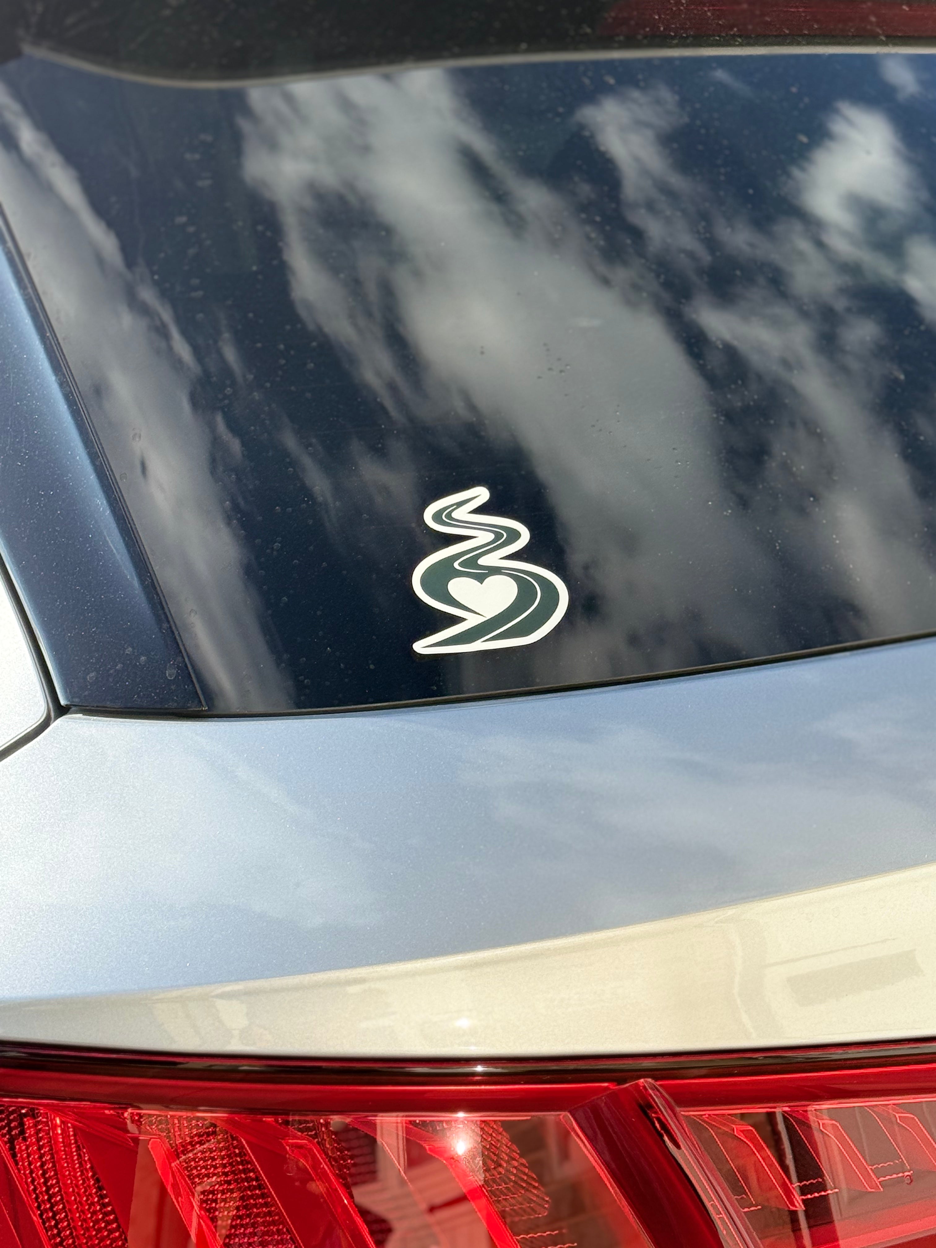 Road & Heart Sticker