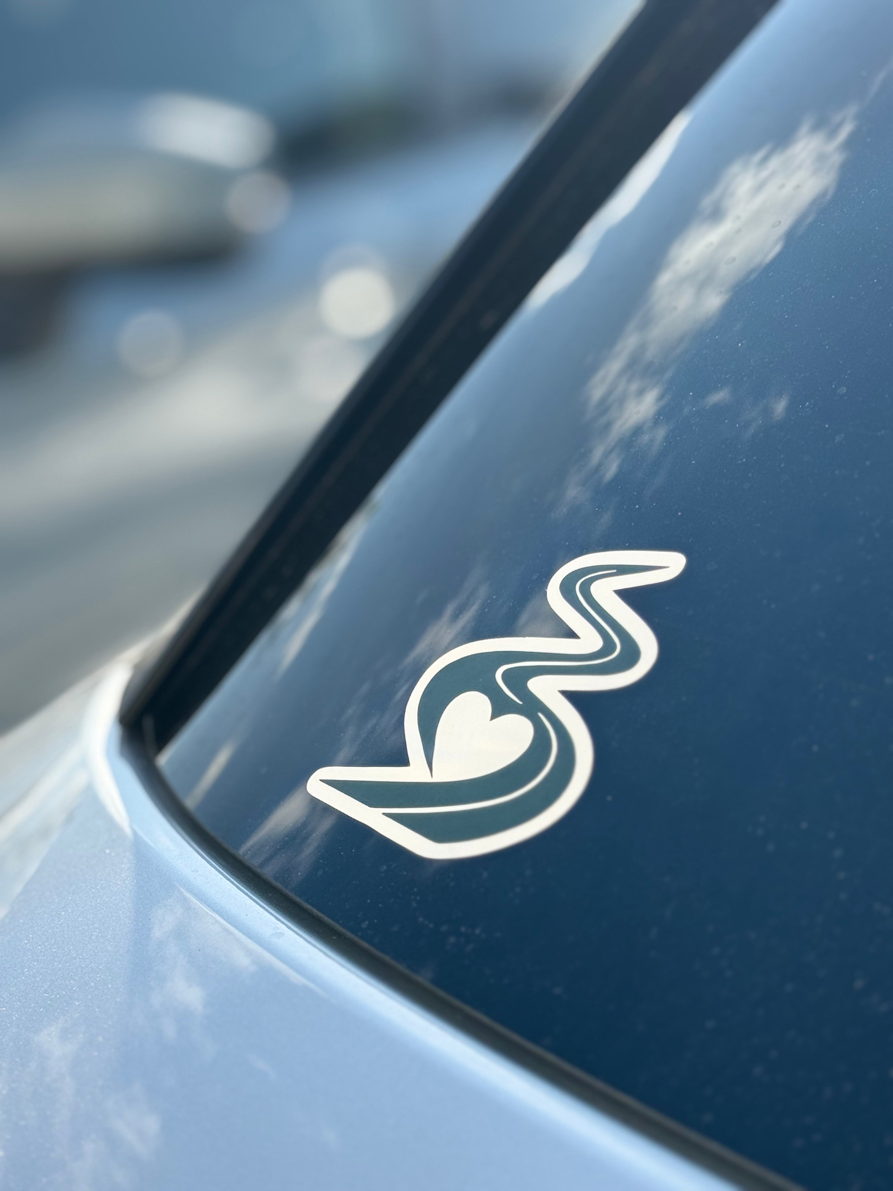 Road & Heart Sticker