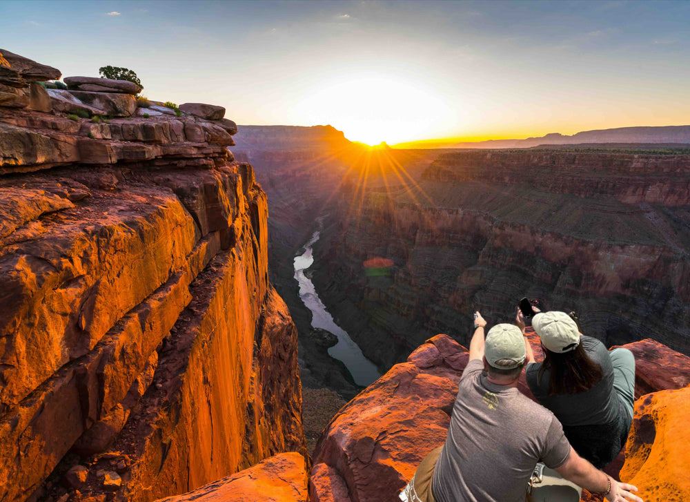 Dominique and her husband at the Grand Canyon